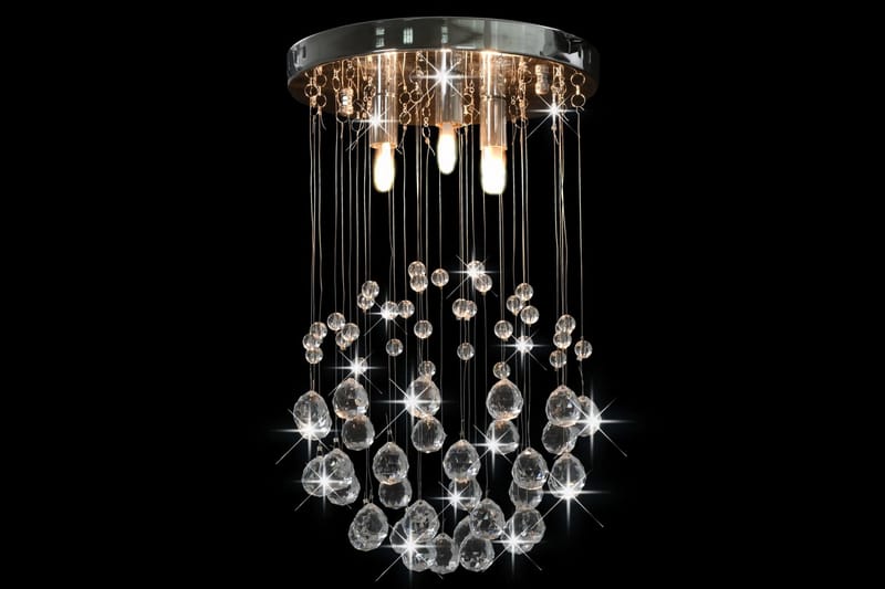 Taklampa med kristallpärlor silver sfär 3xG9-lampor - Silver - Belysning & el - Inomhusbelysning & lampor - Taklampa & takbelysning - Kristallkrona & takkrona