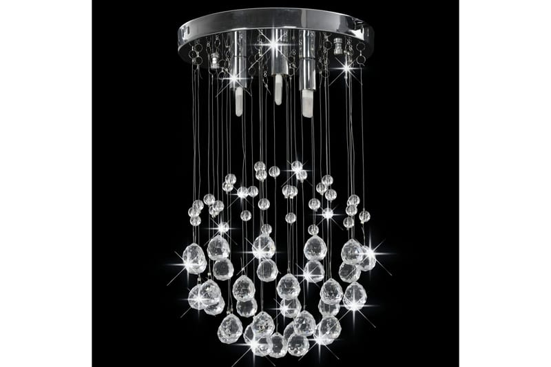 Taklampa med kristallpärlor silver sfär 3xG9-lampor - Silver - Belysning & el - Inomhusbelysning & lampor - Taklampa & takbelysning - Kristallkrona & takkrona