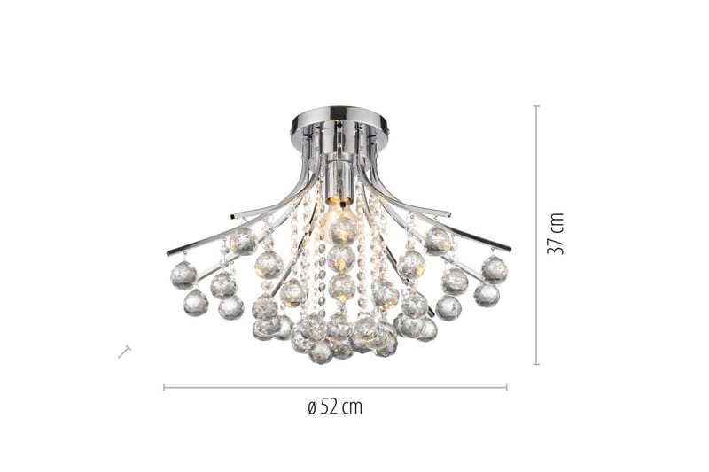 Kulunka Just Light Krona - Chrome - Belysning & el - Inomhusbelysning & lampor - Taklampa & takbelysning - Kristallkrona & takkrona