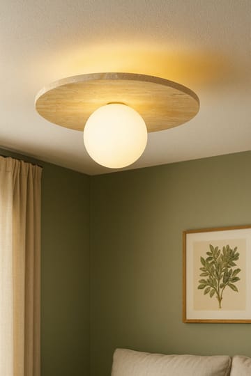Kummer Taklampa - Beige Och Vit - Belysning & el - Inomhusbelysning & lampor - Taklampa & takbelysning - Kristallkrona & takkrona