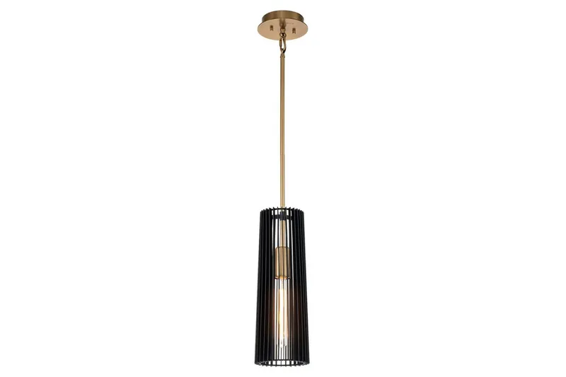 Linara Kichler Taklampa, Black||Brass