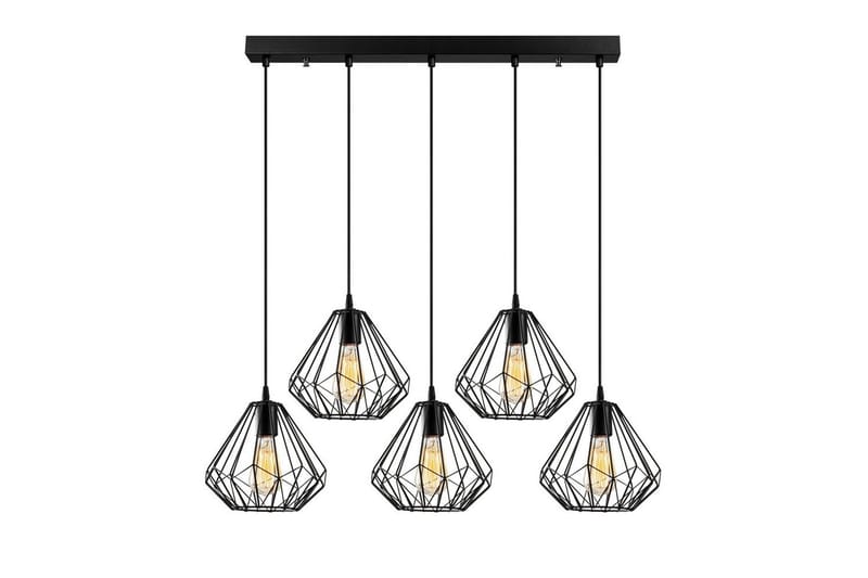 Ljuskrona Almasi Five Svart - Svart - Belysning & el - Inomhusbelysning & lampor - Taklampa & takbelysning - Pendellampor & hänglampor