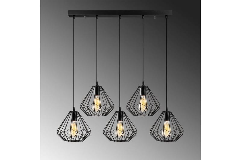 Ljuskrona Almasi Five Svart - Svart - Belysning & el - Inomhusbelysning & lampor - Taklampa & takbelysning - Pendellampor & hänglampor