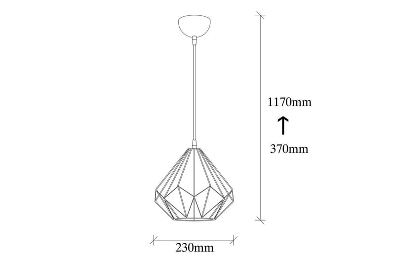 Ljuskrona Almasi Single Svart - Svart - Belysning & el - Inomhusbelysning & lampor - Taklampa & takbelysning - Pendellampor & hänglampor