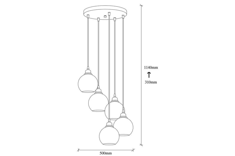 Ljuskrona Balra Rök - Mörkgrå - Belysning & el - Inomhusbelysning & lampor - Taklampa & takbelysning - Pendellampor & hänglampor