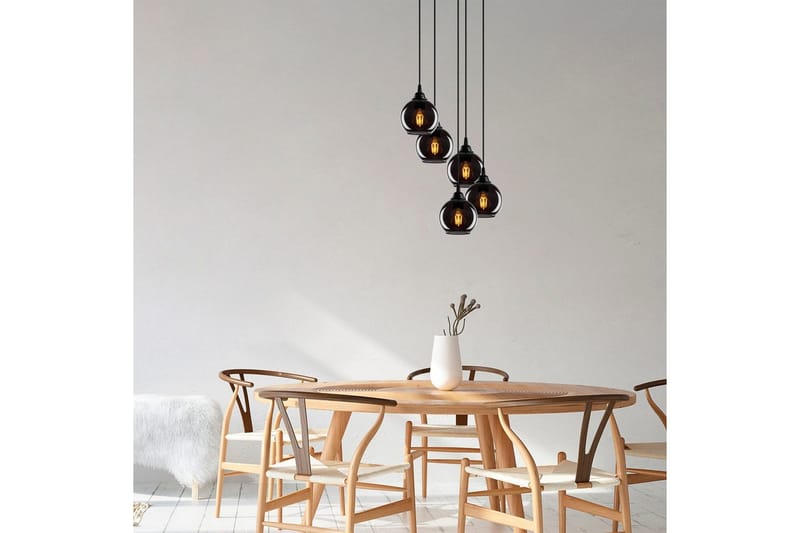 Ljuskrona Balra Rök - Mörkgrå - Belysning & el - Inomhusbelysning & lampor - Taklampa & takbelysning - Pendellampor & hänglampor