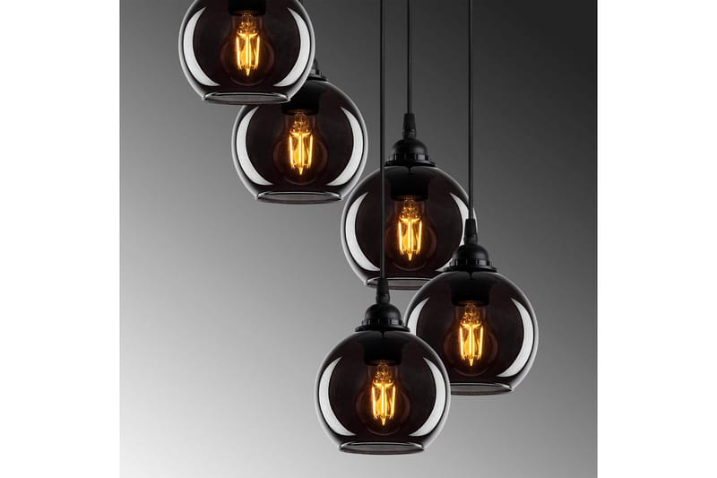 Ljuskrona Balra Rök - Mörkgrå - Belysning & el - Inomhusbelysning & lampor - Taklampa & takbelysning - Pendellampor & hänglampor