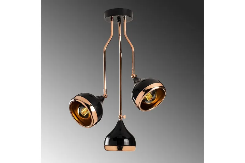 Ljuskrona Beloulfield Svart / Koppar - Koppar/Svart - Belysning & el - Inomhusbelysning & lampor - Taklampa & takbelysning - Pendellampor & hänglampor