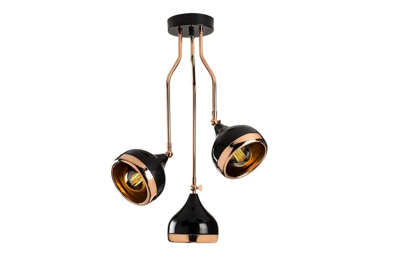 Ljuskrona Beloulfield Svart / Koppar - Koppar/Svart - Belysning & el - Inomhusbelysning & lampor - Taklampa & takbelysning - Pendellampor & hänglampor