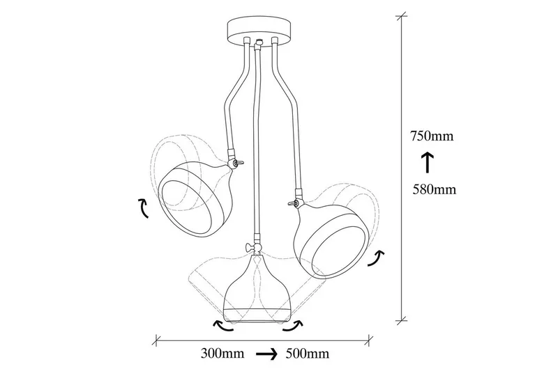 Ljuskrona Beloulfield Svart / Koppar - Koppar/Svart - Belysning & el - Inomhusbelysning & lampor - Taklampa & takbelysning - Pendellampor & hänglampor