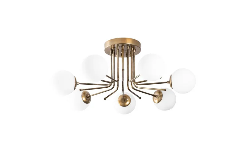 Ljuskrona Bhika Masafumie Sju Rany / Vit - Guld/Vit - Belysning & el - Inomhusbelysning & lampor - Taklampa & takbelysning - Plafond