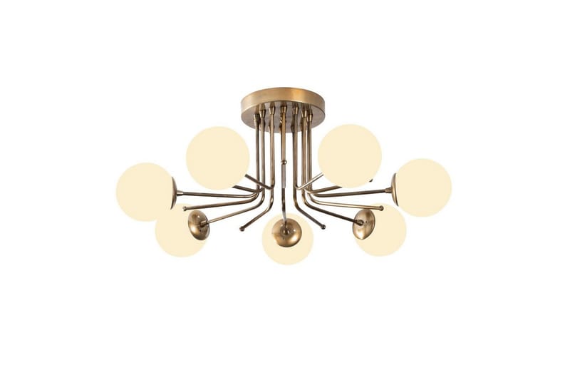 Ljuskrona Bhika Masafumie Sju Rany / Vit, Guld/Vit