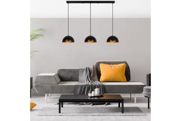 Ljuskrona Brena Svart Tre Uttag - 140 x 30 x 111 cm - Belysning & el - Inomhusbelysning & lampor - Taklampa & takbelysning - Pendellampor & hänglampor