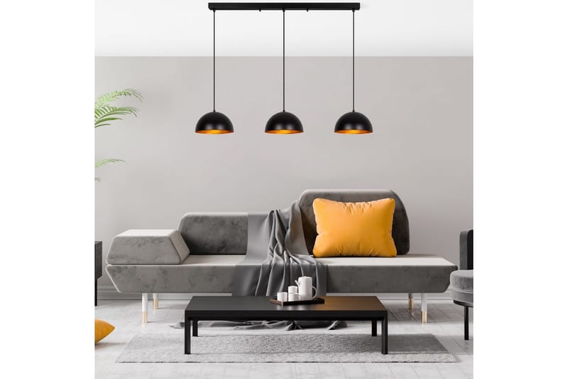 Ljuskrona Brena Svart Tre Uttag - 140 x 30 x 111 cm - Belysning & el - Inomhusbelysning & lampor - Taklampa & takbelysning - Pendellampor & hänglampor