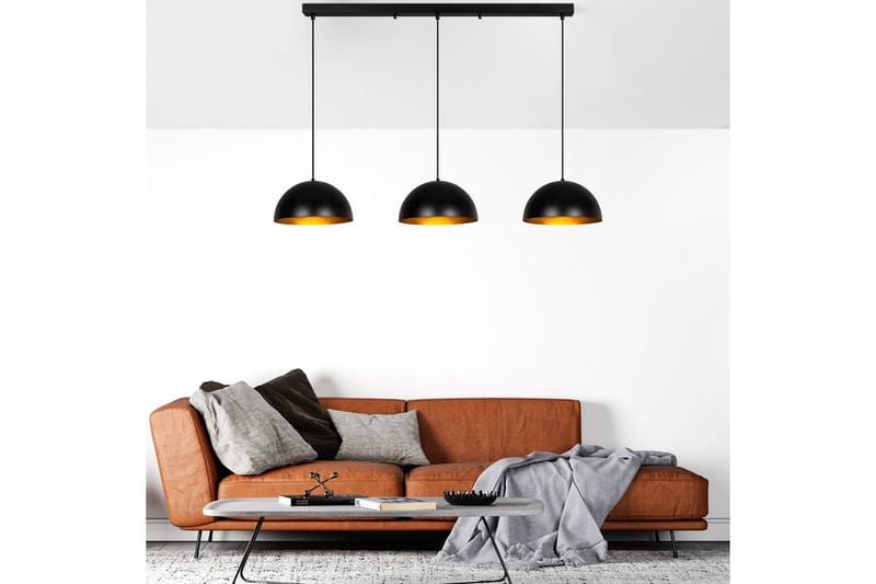 Ljuskrona Brena Svart Tre Uttag - 145 x 40 x 116 cm - Belysning & el - Inomhusbelysning & lampor - Taklampa & takbelysning - Pendellampor & hänglampor