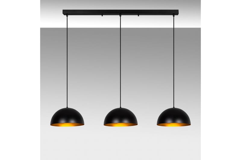 Ljuskrona Brena Svart Tre Uttag - 145 x 40 x 116 cm - Belysning & el - Inomhusbelysning & lampor - Taklampa & takbelysning - Pendellampor & hänglampor