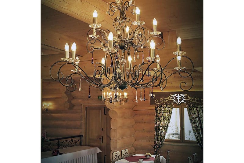 Ljuskrona Elstead Lighting Amarilli 1250x1250x990 mm - 1250x1250x990 mm - Belysning & el - Inomhusbelysning & lampor - Taklampa & takbelysning - Kristallkrona & takkrona