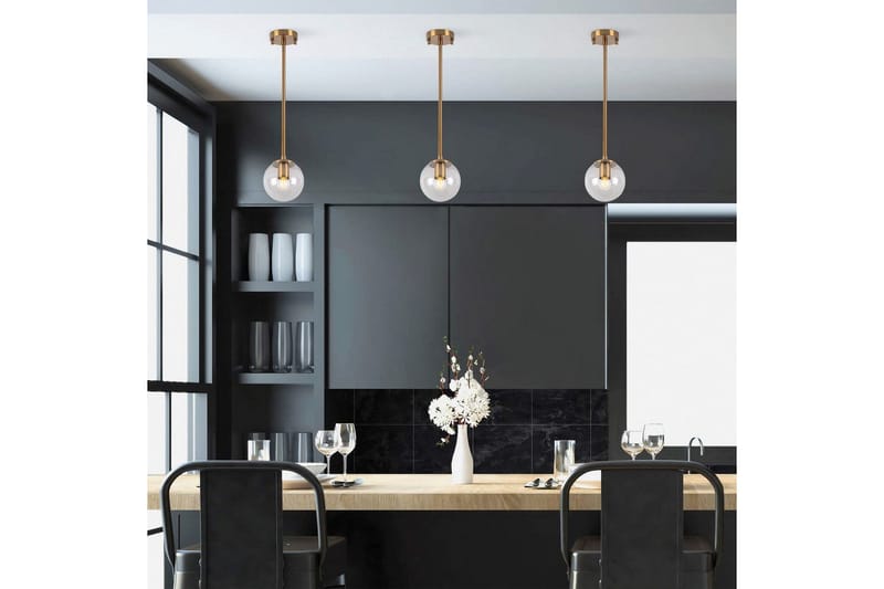 Ljuskrona Elzar Lång Vintage Transparent - Vintage Transparent - Belysning & el - Inomhusbelysning & lampor - Taklampa & takbelysning - Pendellampor & hänglampor