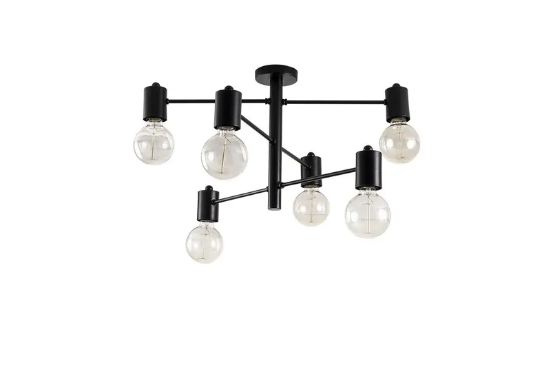 Ljuskrona Hexaia Ner Svart, Svart