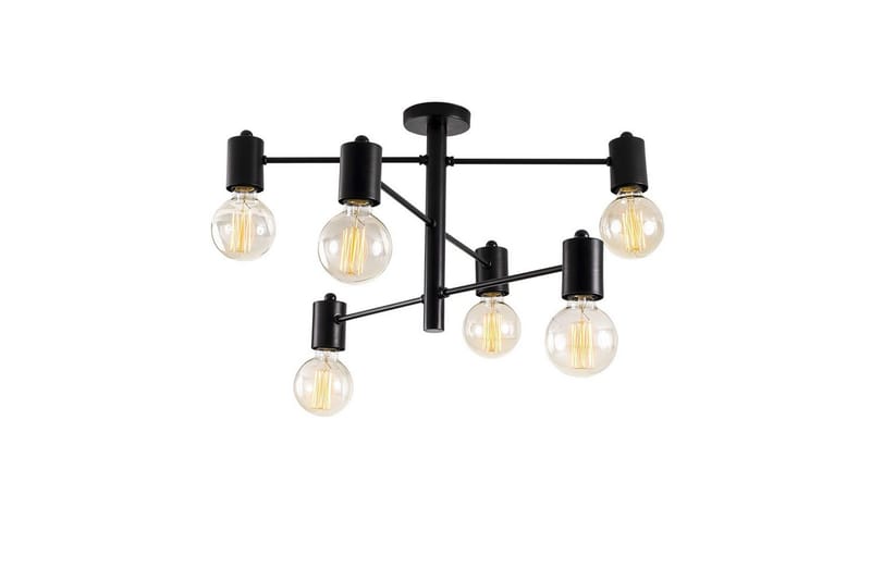 Ljuskrona Hexaia Ner Svart - Svart - Belysning & el - Inomhusbelysning & lampor - Taklampa & takbelysning - Pendellampor & hänglampor
