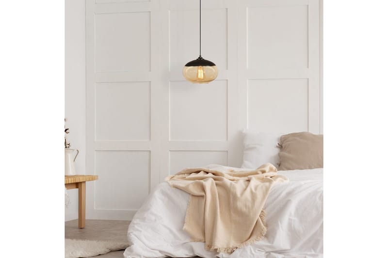 Ljuskrona Jeba Enkelt Svart / Honung - Svart - Belysning & el - Inomhusbelysning & lampor - Taklampa & takbelysning - Pendellampor & hänglampor