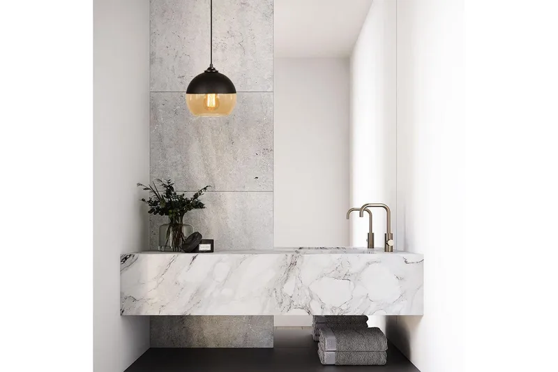 Ljuskrona Jebax Enkelt Svart / Honung - Svart - Belysning & el - Inomhusbelysning & lampor - Taklampa & takbelysning - Pendellampor & hänglampor