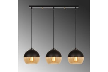 Ljuskrona Jebax Tre Svart / Honung - Guld/Svart - Belysning & el - Inomhusbelysning & lampor - Taklampa & takbelysning - Pendellampor & hänglampor