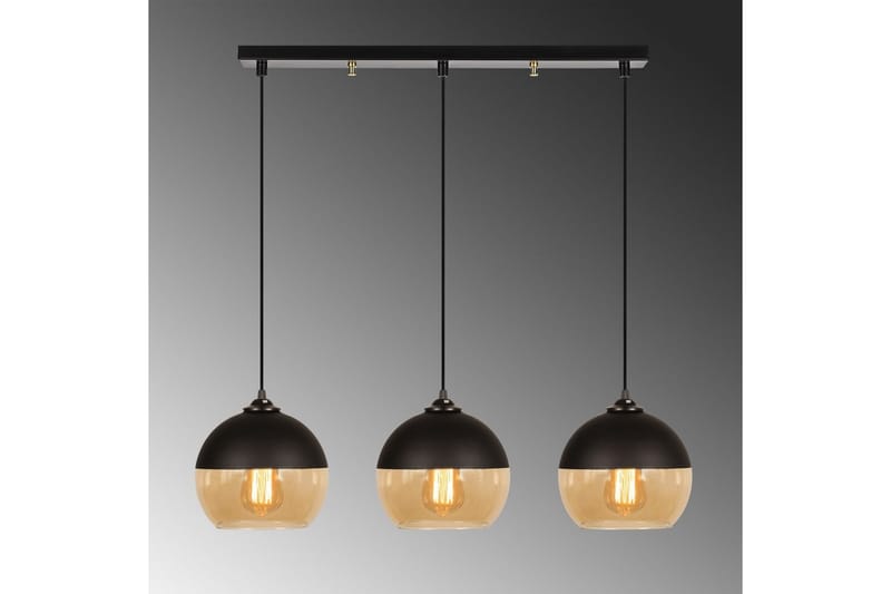 Ljuskrona Jebax Tre Svart / Honung - Guld/Svart - Belysning & el - Inomhusbelysning & lampor - Taklampa & takbelysning - Pendellampor & hänglampor