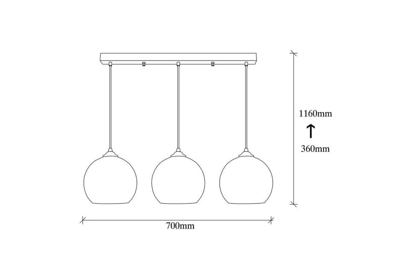 Ljuskrona Jebax Tre Svart / Honung - Guld/Svart - Belysning & el - Inomhusbelysning & lampor - Taklampa & takbelysning - Pendellampor & hänglampor