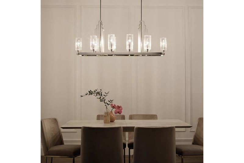 Ljuskrona Kichler Kimrose 1137x449x325 mm, Polerad Nickel - 1137x449x325 mm, Polerad Nickel - Belysning & el - Inomhusbelysning & lampor - Taklampa & takbelysning - Kristallkrona & takkrona