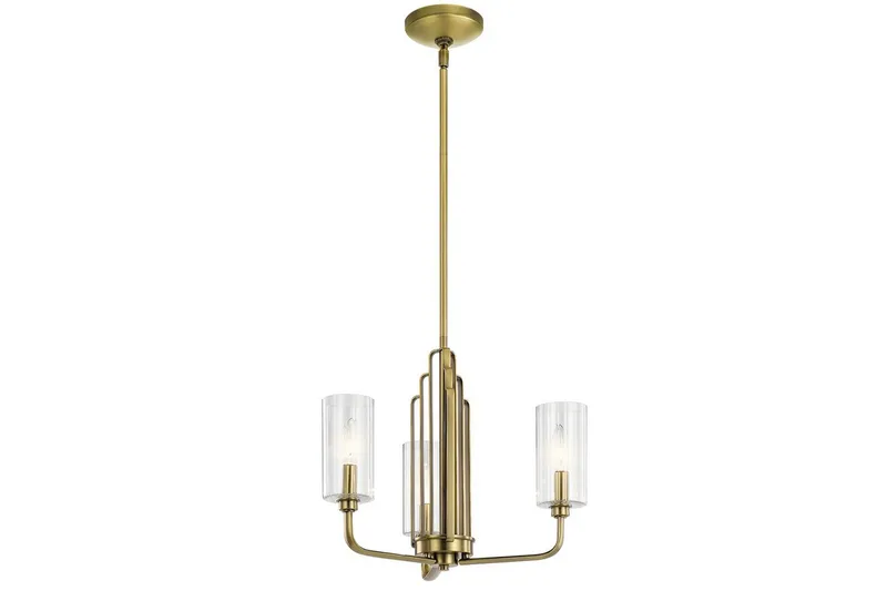 Ljuskrona Kichler Kimrose 374x459 mm, Borstad naturlig mässing - 374x459 mm, Borstad naturlig mässing - Belysning & el - Inomhusbelysning & lampor - Taklampa & takbelysning - Kristallkrona & takkrona