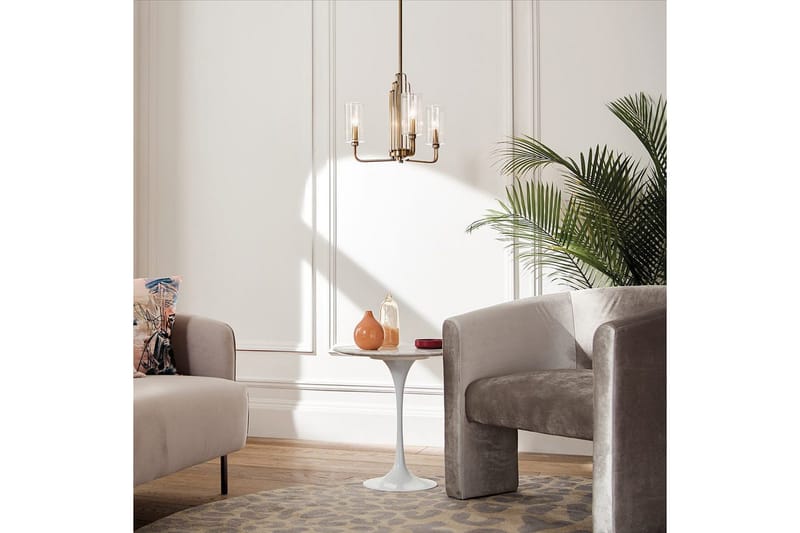 Ljuskrona Kichler Kimrose 374x459 mm, Borstad naturlig mässing - 374x459 mm, Borstad naturlig mässing - Belysning & el - Inomhusbelysning & lampor - Taklampa & takbelysning - Kristallkrona & takkrona