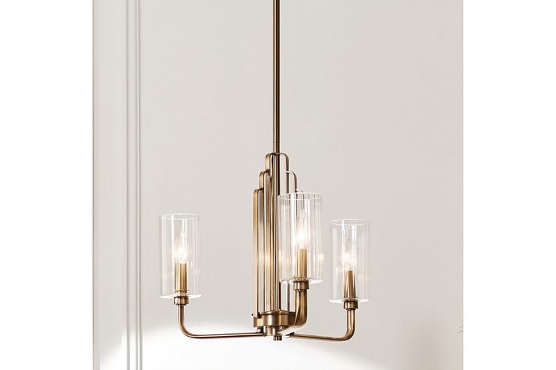 Ljuskrona Kichler Kimrose 374x459 mm, Borstad naturlig mässing - 374x459 mm, Borstad naturlig mässing - Belysning & el - Inomhusbelysning & lampor - Taklampa & takbelysning - Kristallkrona & takkrona