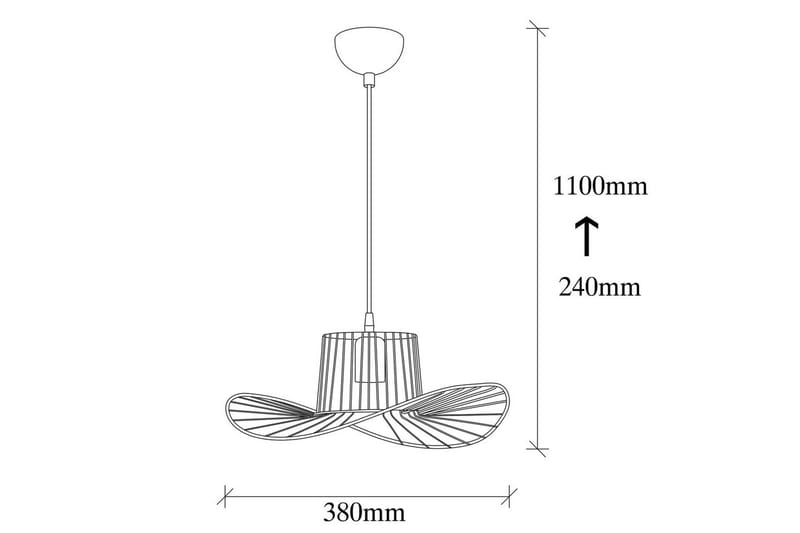 Ljuskrona Majrulato Black - Diameter: 38 cm - Belysning & el - Inomhusbelysning & lampor - Taklampa & takbelysning - Pendellampor & hänglampor