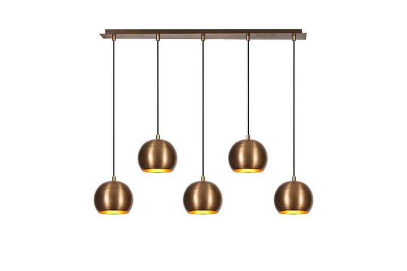 Ljuskrona Rantesh Fem Vintage - Guld - Belysning & el - Inomhusbelysning & lampor - Taklampa & takbelysning - Pendellampor & hänglampor