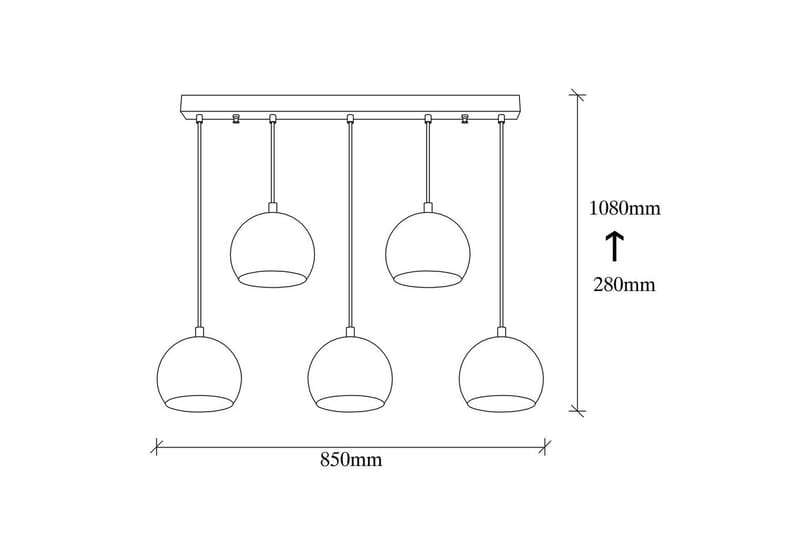 Ljuskrona Rantesh Fem Vintage - Guld - Belysning & el - Inomhusbelysning & lampor - Taklampa & takbelysning - Pendellampor & hänglampor