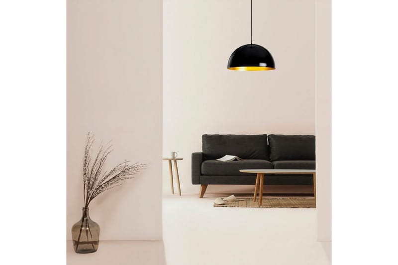 Ljuskrona Rantesh Svart - 50 x 50 cm - Belysning & el - Inomhusbelysning & lampor - Taklampa & takbelysning - Pendellampor & hänglampor