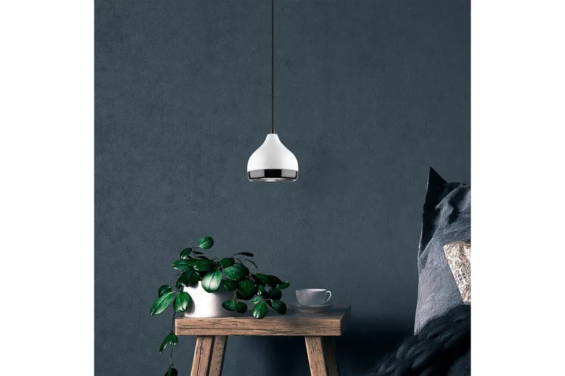 Ljuskrona Sood Enkel Vit / Argentu - Vit / Argentu - Belysning & el - Inomhusbelysning & lampor - Taklampa & takbelysning - Pendellampor & hänglampor