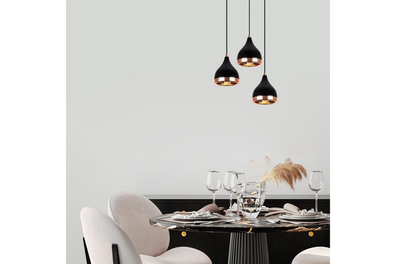 Ljuskrona Soodne Svart / Koppar - Koppar/Svart - Belysning & el - Inomhusbelysning & lampor - Taklampa & takbelysning - Pendellampor & hänglampor