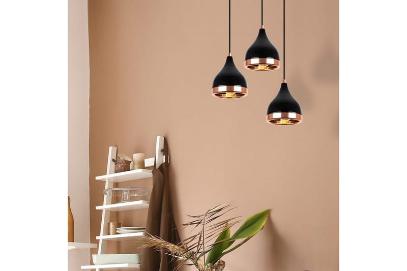 Ljuskrona Soodne Svart / Koppar - Koppar/Svart - Belysning & el - Inomhusbelysning & lampor - Taklampa & takbelysning - Pendellampor & hänglampor