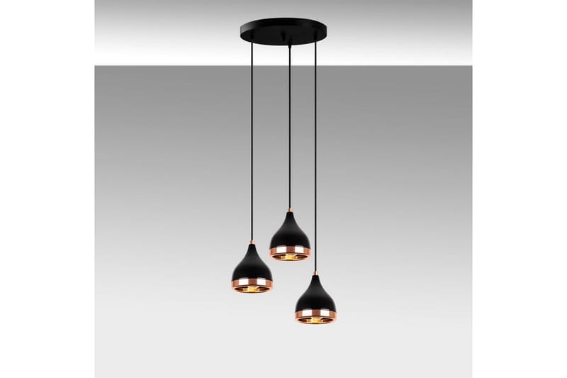 Ljuskrona Soodne Svart / Koppar - Koppar/Svart - Belysning & el - Inomhusbelysning & lampor - Taklampa & takbelysning - Pendellampor & hänglampor