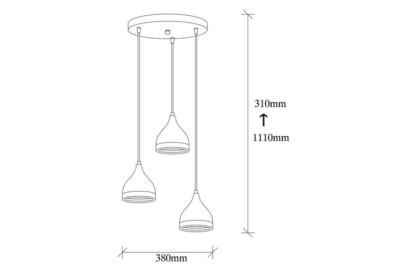 Ljuskrona Soodne Svart / Koppar - Koppar/Svart - Belysning & el - Inomhusbelysning & lampor - Taklampa & takbelysning - Pendellampor & hänglampor