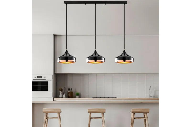 Ljuskrona Soodne Svart / Koppar - Svart - Belysning & el - Inomhusbelysning & lampor - Taklampa & takbelysning - Pendellampor & hänglampor