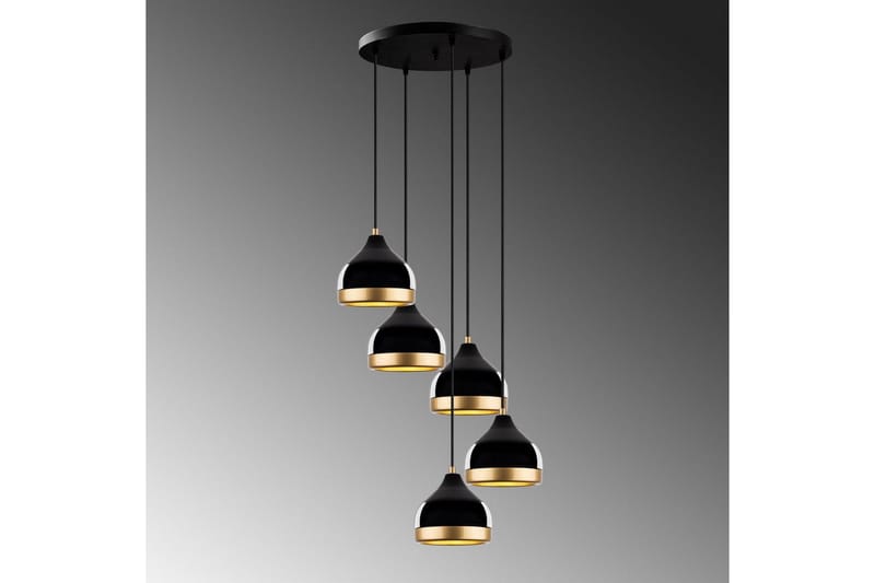 Ljuskrona Soodni Fem Sufia Svart - Svart - Belysning & el - Inomhusbelysning & lampor - Taklampa & takbelysning - Pendellampor & hänglampor