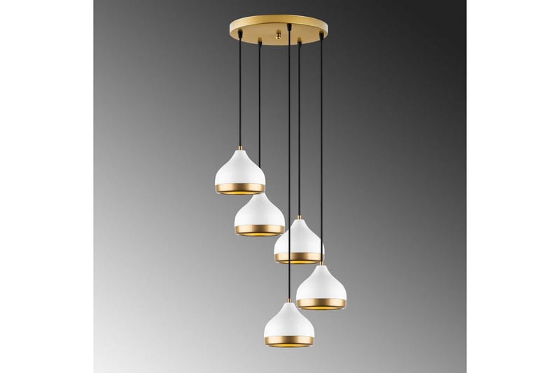 Ljuskrona Soodni Fem Sufia Vit - Vit - Belysning & el - Inomhusbelysning & lampor - Taklampa & takbelysning - Pendellampor & hänglampor