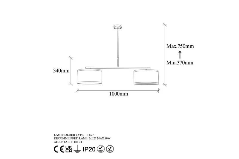 Ljuskrona Talra Two Vintage - Guld - Belysning & el - Inomhusbelysning & lampor - Taklampa & takbelysning - Pendellampor & hänglampor