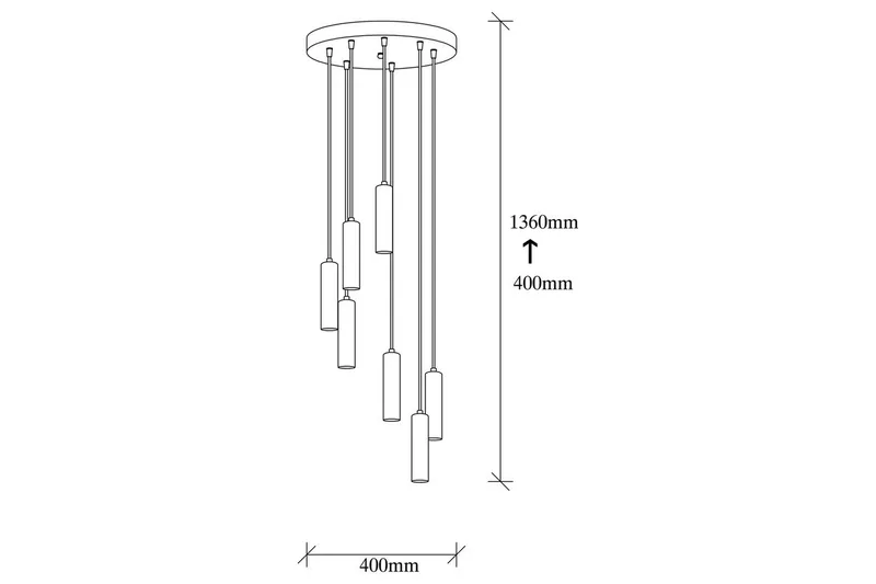 Ljuskrona Tembra Seven Vintage - Guld - Belysning & el - Inomhusbelysning & lampor - Taklampa & takbelysning - Pendellampor & hänglampor