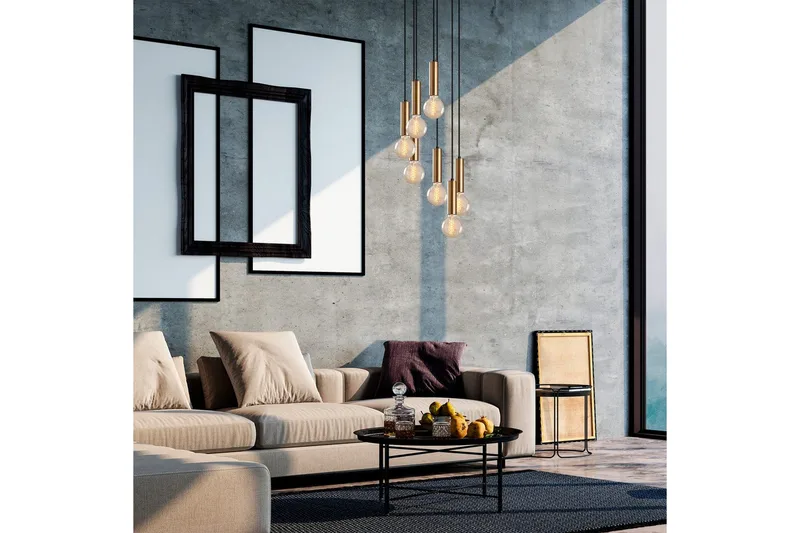 Ljuskrona Tembra Seven Vintage - Guld - Belysning & el - Inomhusbelysning & lampor - Taklampa & takbelysning - Pendellampor & hänglampor