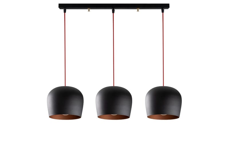 Ljuskrona Zana Svart / Röd Horisontal Tre - Red/Svart - Belysning & el - Inomhusbelysning & lampor - Taklampa & takbelysning - Pendellampor & hänglampor