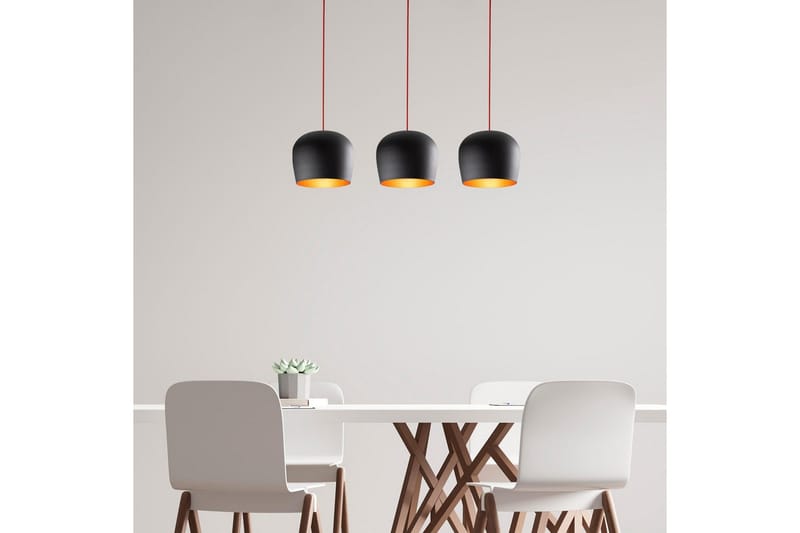 Ljuskrona Zana Svart / Röd Horisontal Tre - Red/Svart - Belysning & el - Inomhusbelysning & lampor - Taklampa & takbelysning - Pendellampor & hänglampor